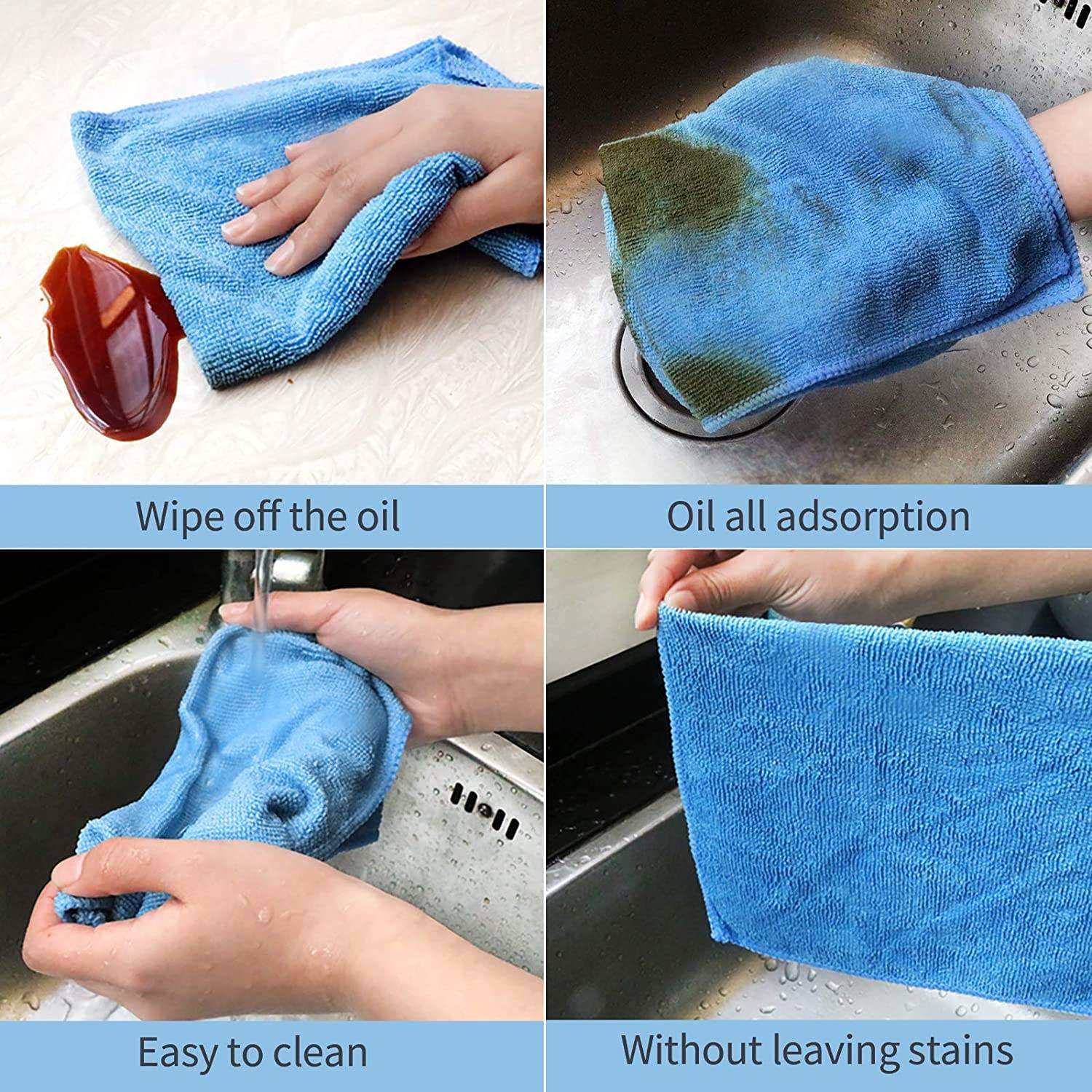 Micro Fibre Kitchen Towel Car Microfiber Cloth 40X40 80 Polyester 20 Polyamide Clean Towel
