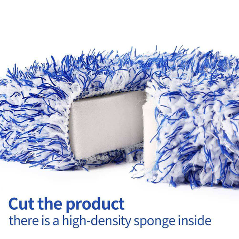 Plush Car Wash Sponge Large Korean Microfiber Bubble Pads Premium Absorbent Coral Fleece Block