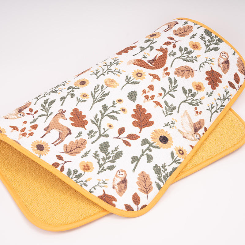 Custom Rectangle Tableware Tea Dish Mat Microfiber Drying Pad Home Kitchen Dish Drying Mat