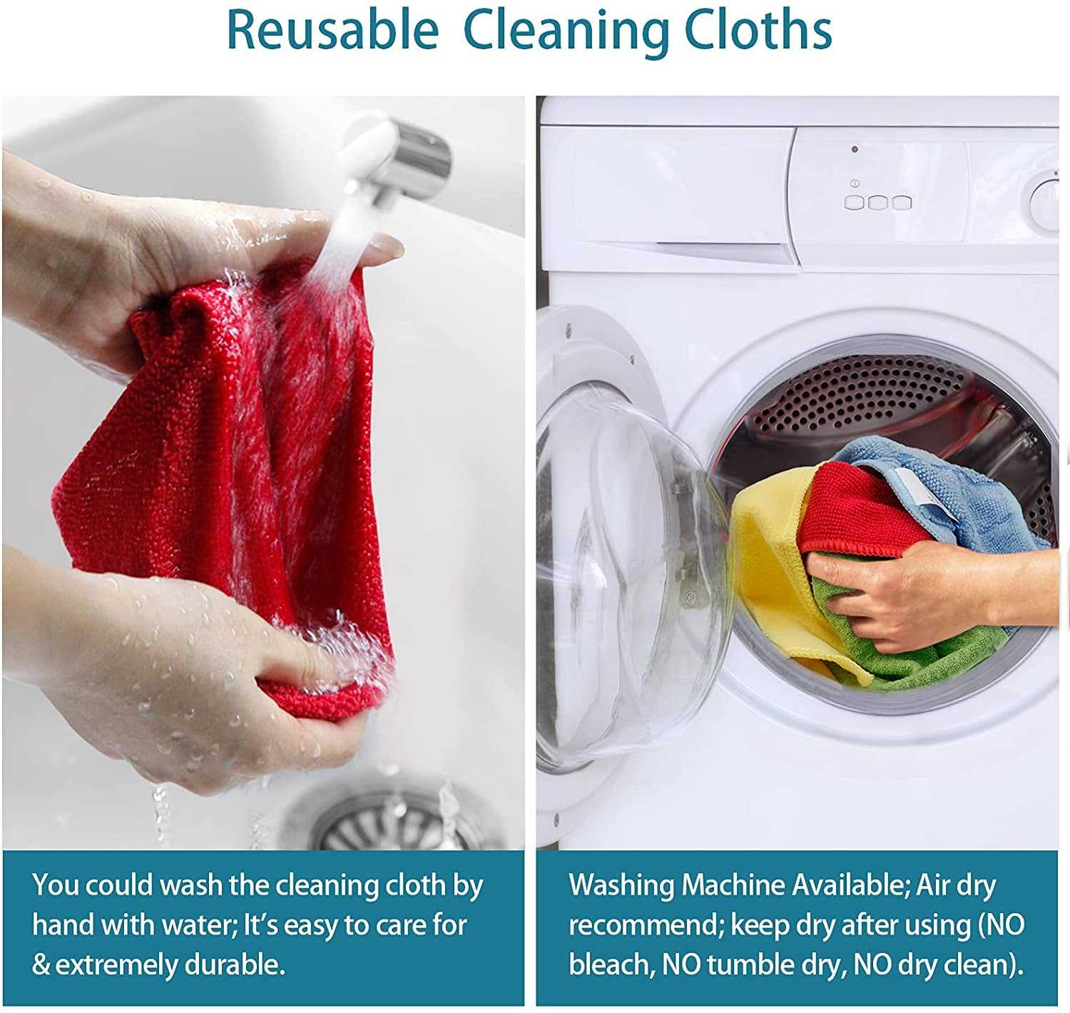 Esun Multi-purpose Microfiber Cleaning Cloths Absorbent Fast Drying Household Glass Cloths Kitchen Toallas De Microfibra Sets