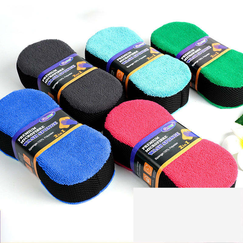 Dish Cleaning Sponge Kitchen Microfiber Wax Applicator Foam Car Bug Sponge for Car Washing Pad Microfiber Car Wash Sponge