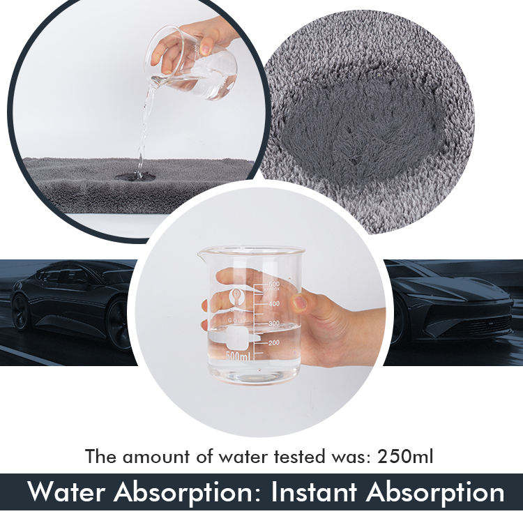 Surainbow Cationic Microfiber Super Thick Car Wash Drying Towel Car Detailing Cleaning Water Absorbent Towel