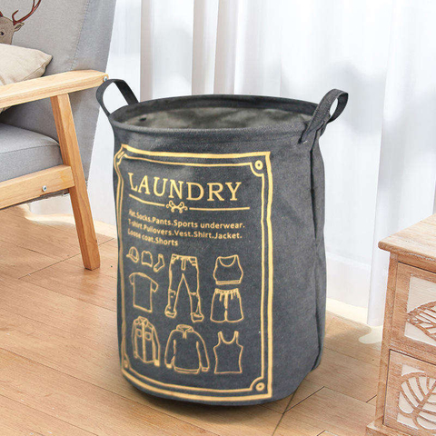Cloth Dirty Clothes Foldable Storage Basket Doll Storage Bucket Cotton Linen Laundry Basket