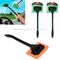 Windshield glass window cleaning wiper with microfiber pad