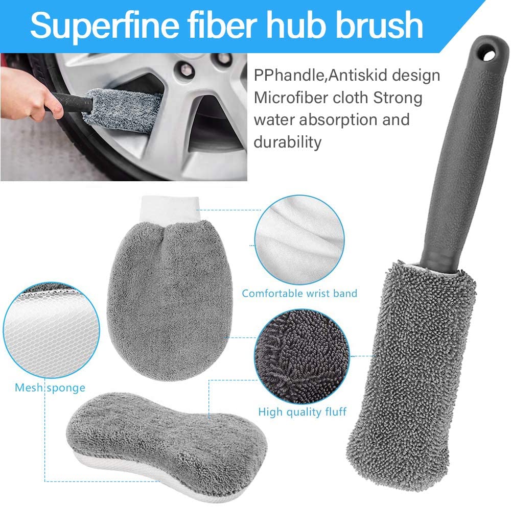 Car Cleaning Tools 9 Pcs car wash kit car cleaning kit