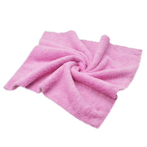 Super Clean microfiber car wash towel edgeless plush 40x40 microfiber coral fleece towel