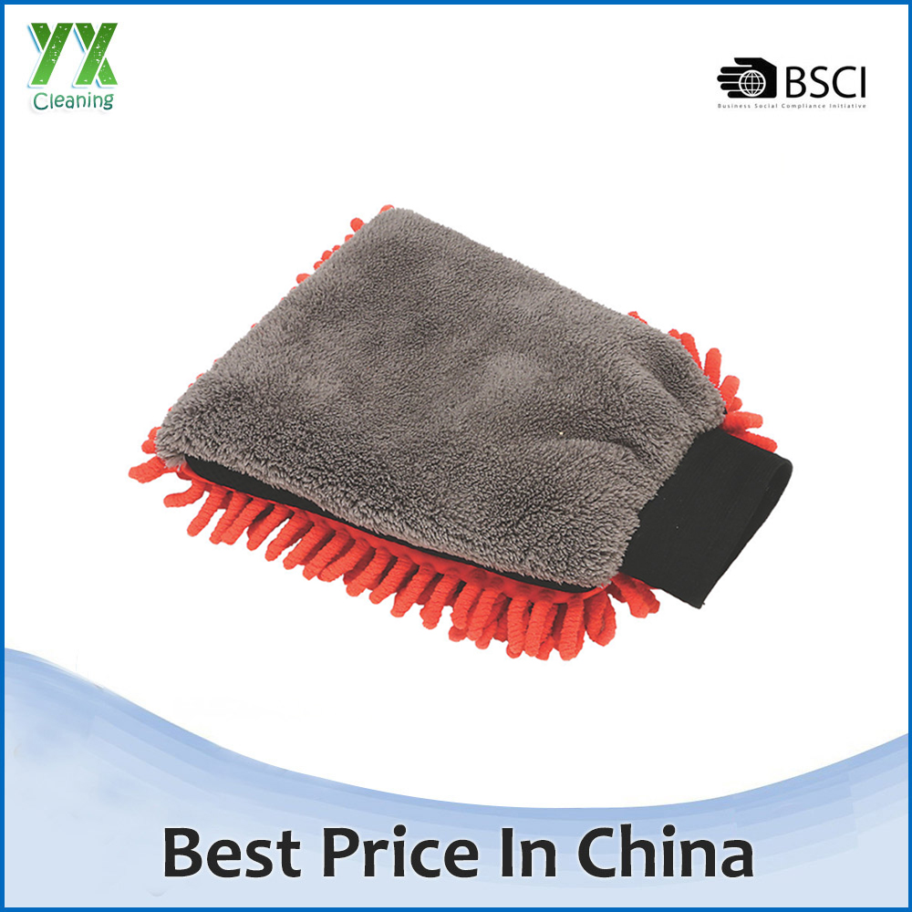 Microfiber Cloth Chenille Mitt Set Car Cleaning Sponge And Tire Brush