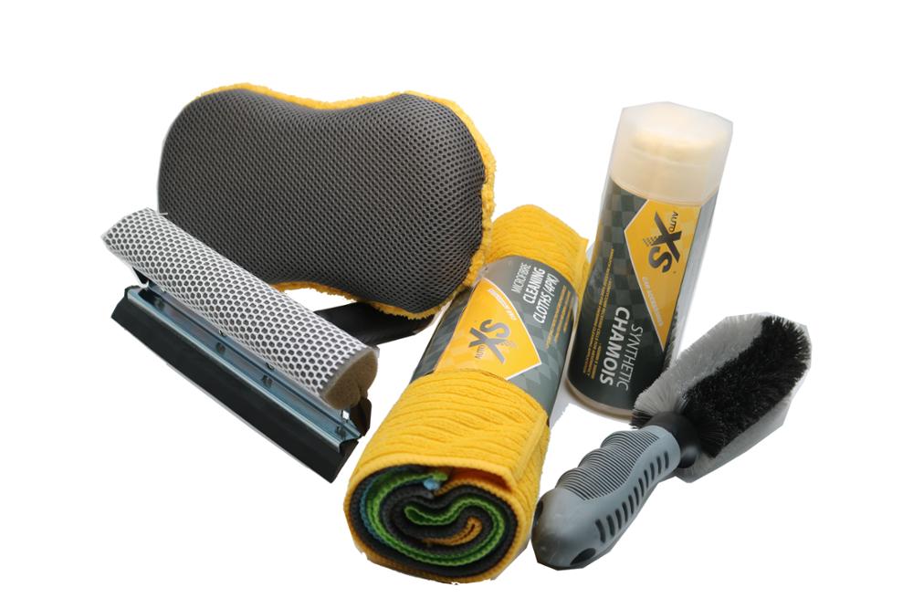 supplies microfiber car limpieza cleaning set with towel sponge brush