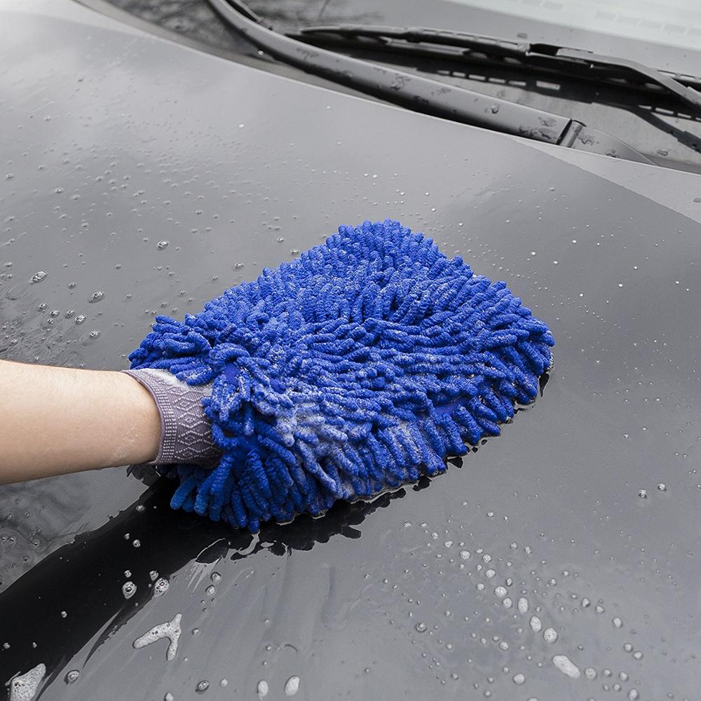 Absorbent Double-Sided Microfiber Chenille Wash Cleaning Mitt Glove