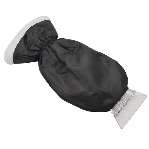 Customized Hot Sell Waterproof Ice Scraper Mitt For Car Clean And Wash Plastic Snow Shovel With Glove