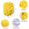 20x30cm Double Side Chenille Noodles Microfiber Wash Mitt Cleaning Glove Pad for Car Detailing Auto Detailing House Cleaning