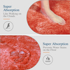 Washable Non Slip Blacking Bath Mat Luxury Shaggy High Water Absorbent And Anti Slip Bathroom Mat