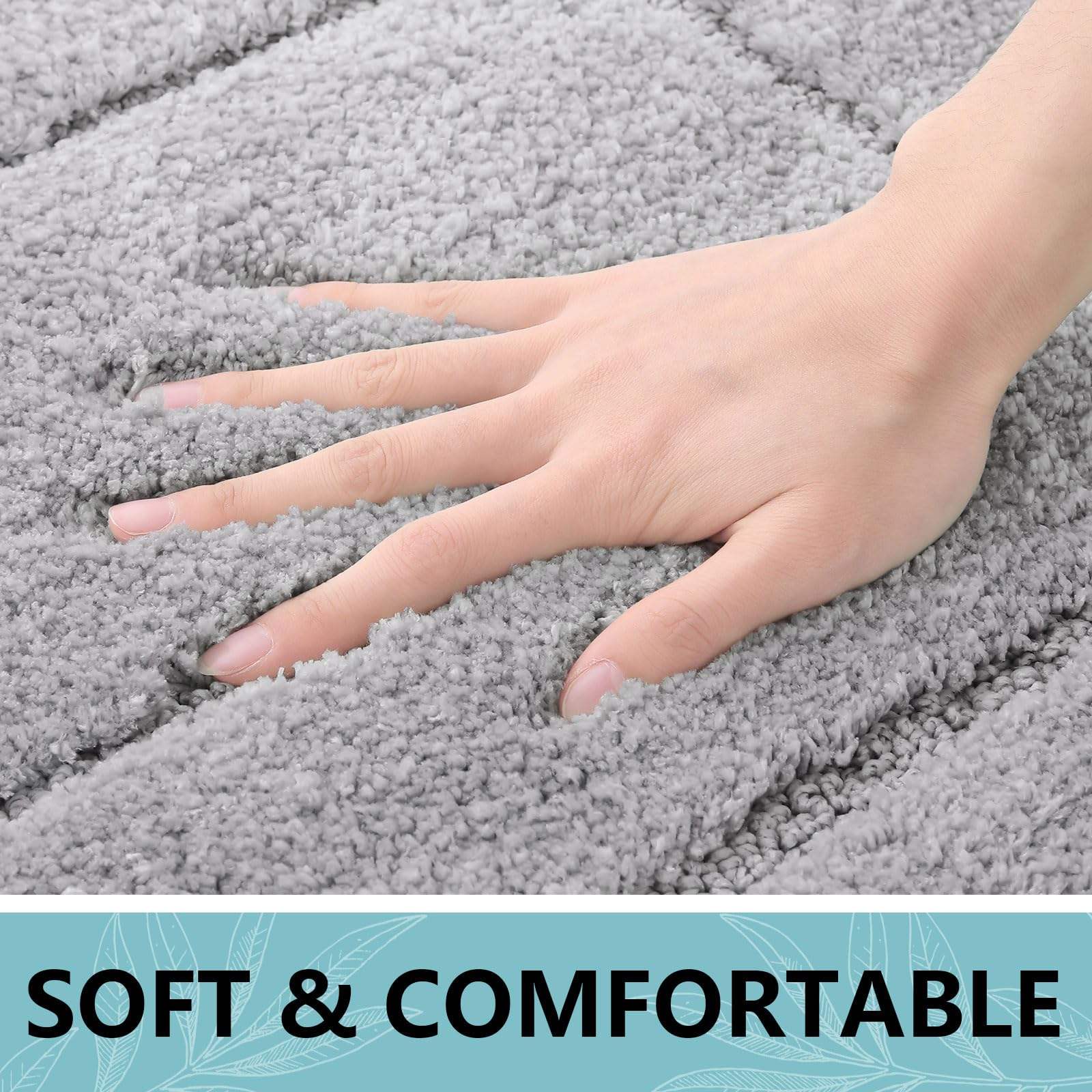 Microfiber Bath Mat Quick Dry Soft Slip Anti Bath Rugs Super Shaggy Foot Rug Bathroom Mat Floor Carpet