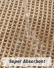 Waffle Bath Mats Super Absorbent Non Slip Bath Mats for Bathroom Floor Machine Washable Bathroom Rugs with Tassels