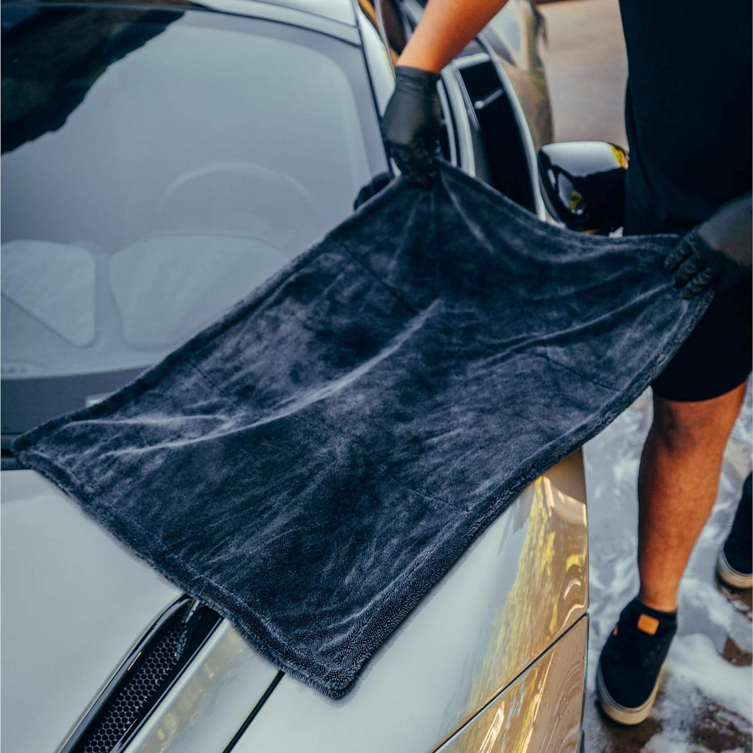 Car Care Polishing Wash Towels Plush Microfiber Glass Cleaner Towel Car Towel Car Dry