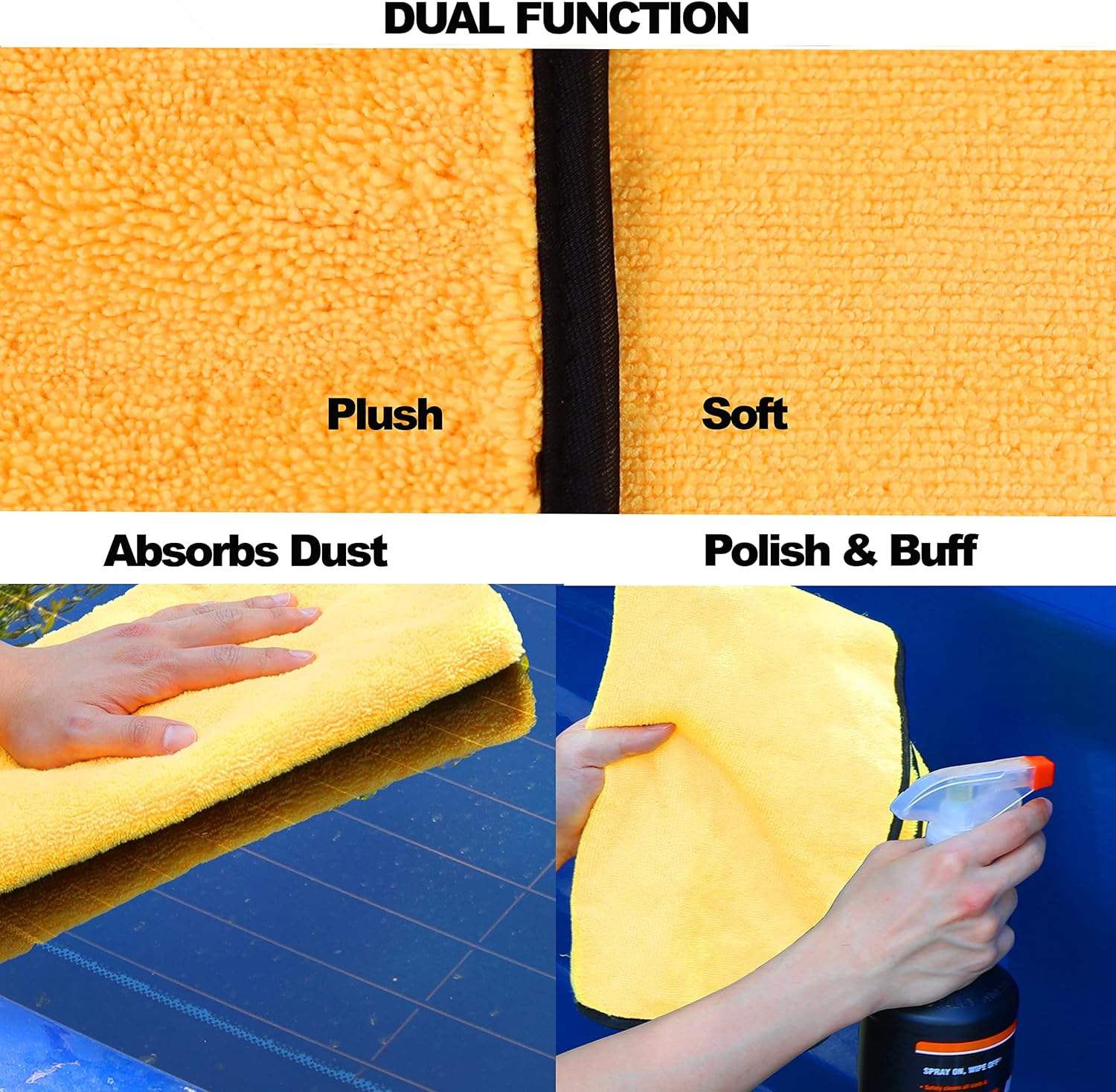 Professional Grade Ultra Plush Premium Microfiber Towels Cloth for Car Wash and Home Cleaning