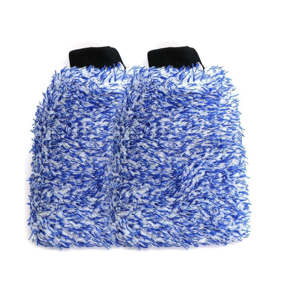 Soft Car Care Microfiber Absorbent Plush Cleaning Gloves Car Detailing Hand Wash Mitt