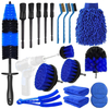 26pcs Car Detailing Brush Set Auto Detailing Car Brush Kit with Buffing Sponge Pads Kit for Car Cleaning Tools