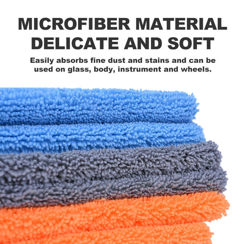 16X16 Inch 400gsm Edgeless Microfiber Cleaning Cloth Long And Short Pile Microfiber Towel For Car Wash/Cleaning