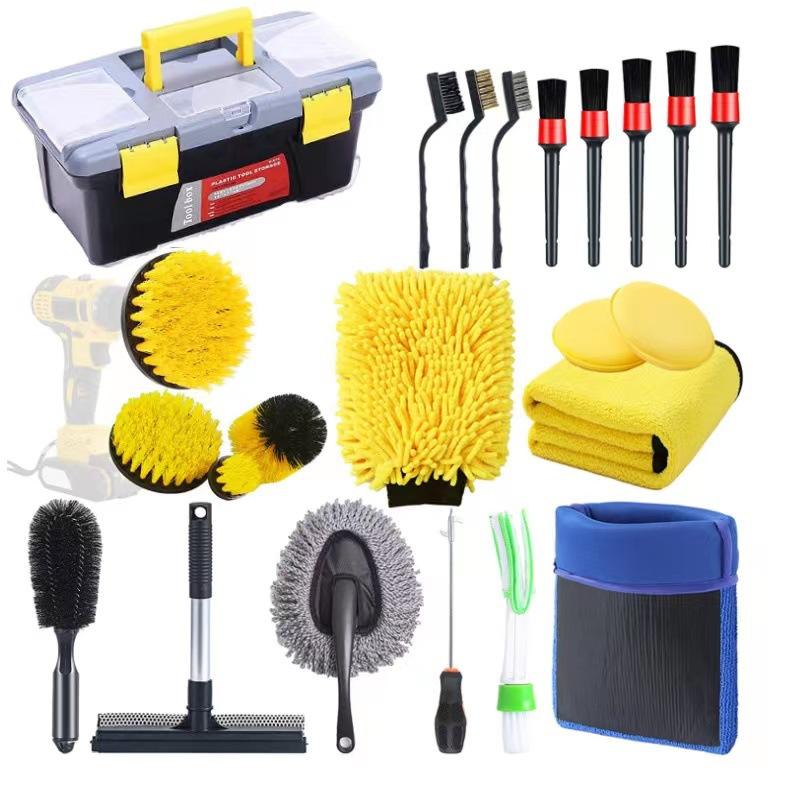 Factory Direct 23Pcs Car Detailing Brush Wash Kit Auto Detailing Cleaning Kit Engine for Wheel Clean Set