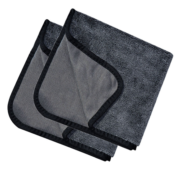 Coral Fleece Microfiber Cleaning Cloth Car Washing Towel Natural Cut Edge Towel Soft Absorbent Household Cleaning Towel