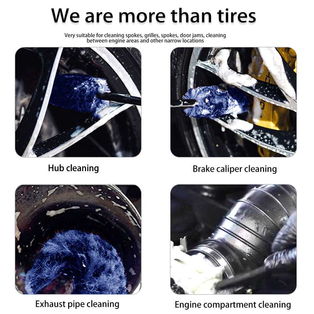 Premium Scratch Free Cleaner Car Care Detailing Long Handheld Dusting Microfiber Wheel Brush