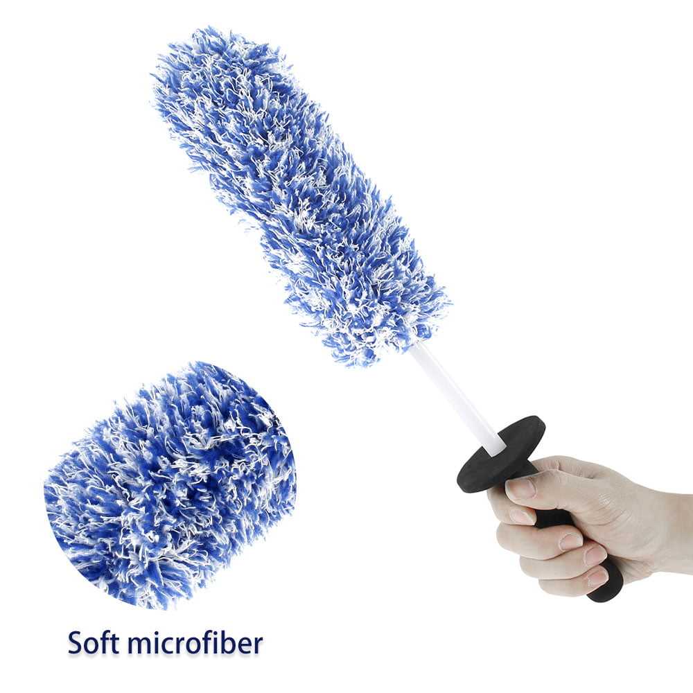 Premium Scratch Free Cleaner Car Care Detailing Long Handheld Dusting Microfiber Wheel Brush