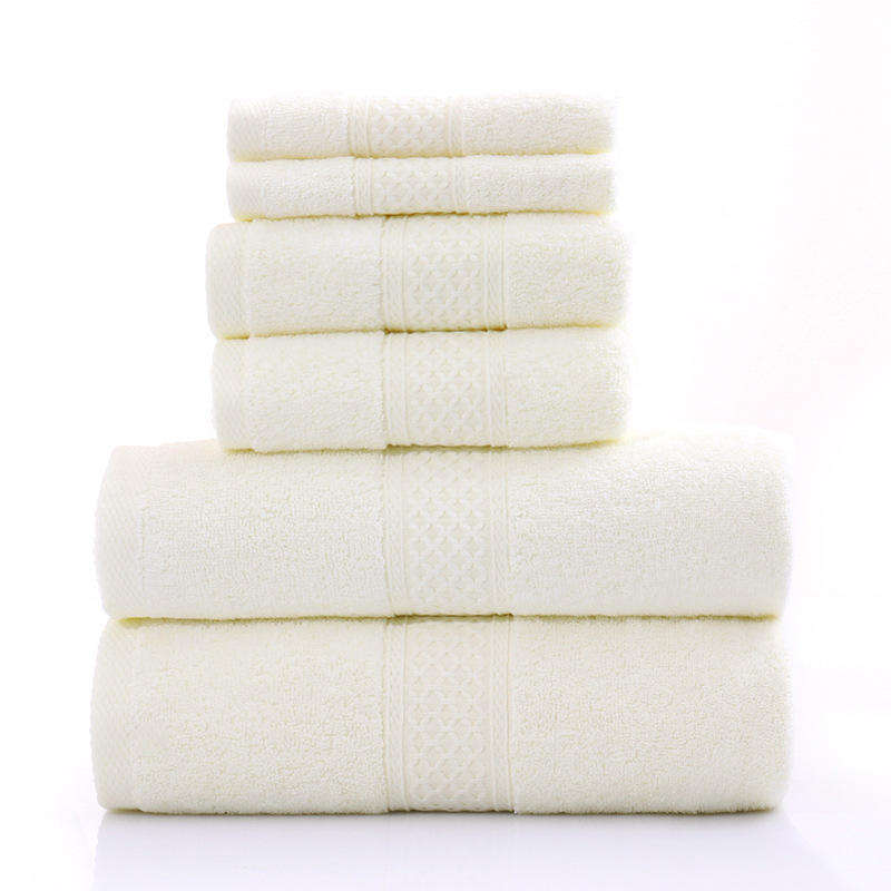 100% Cotton Custom Logo Luxury Face Hand Bath Towel Set 6 Pieces Towel Set