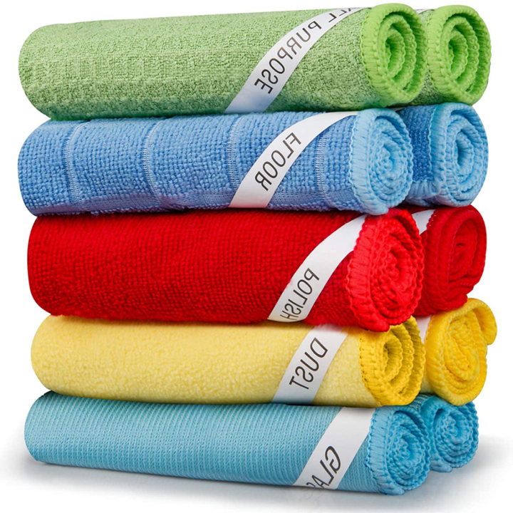 Microfiber Super Soft Absorbent Cleansing Towels Rag for Car Clean Microfiber Towel Dusting Cloth 16 in.x16 in
