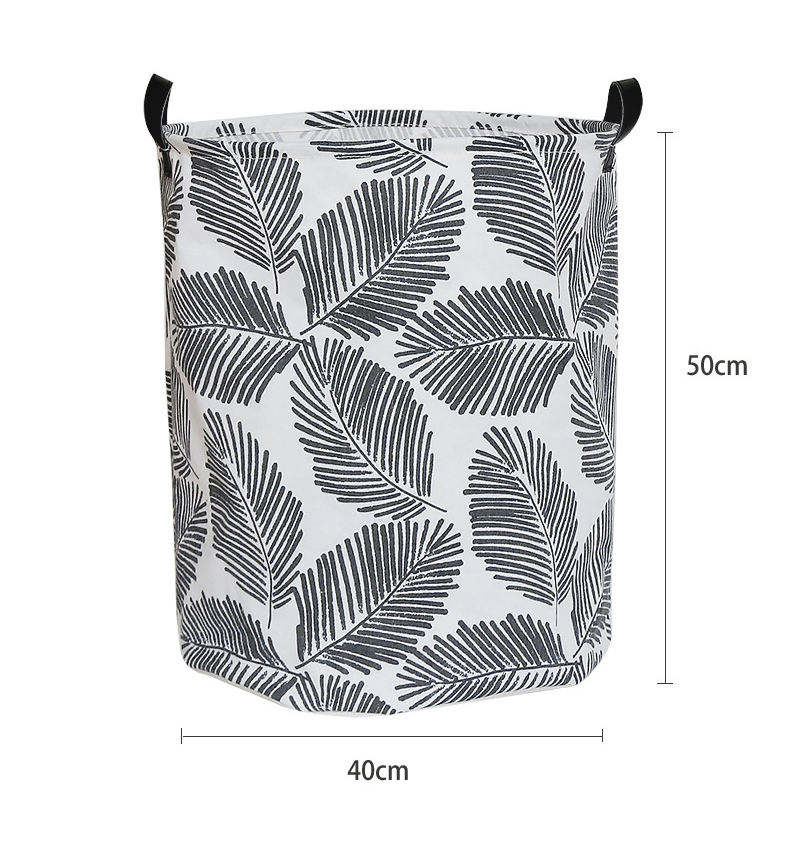 Pattern Foldable Large Laundry Hamper Dirty Cloth Storage Washing Bin Collapsible Canvas Laundry Basket