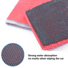 Red Color Mesh Pattern Medium Grade Safety Microfiber Clay Mitt for Car Washing