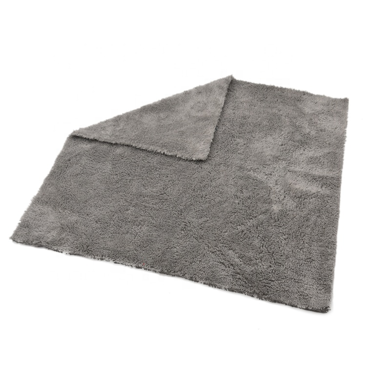High absorption edgeless plush laser cut cleaning cloth microfiber coral fleece towel