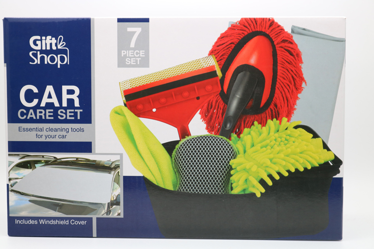 Portable 7 PCS care set cleaning washing care tool kit microfiber car wash & detailing kit car cleaning set