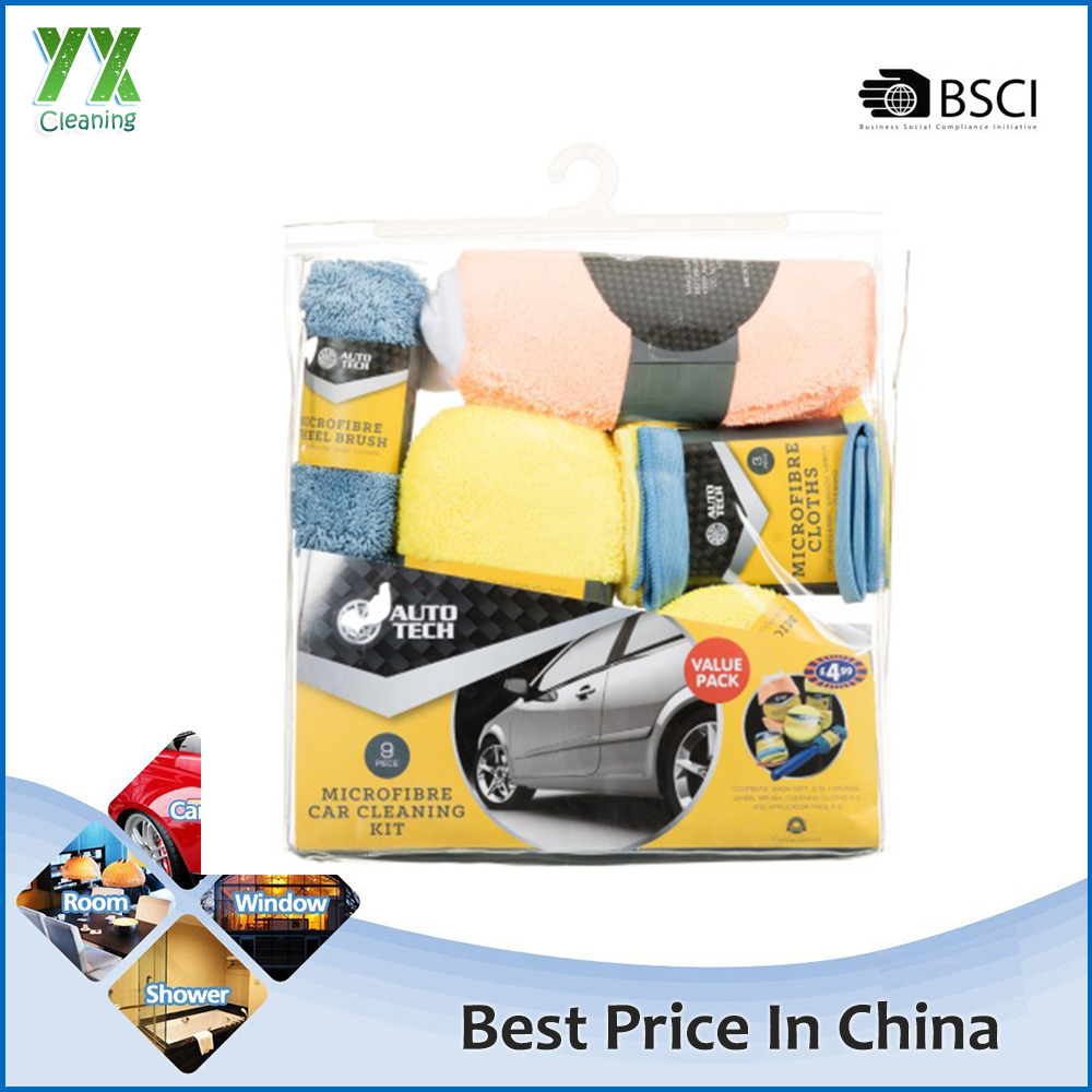 car kit care cleaning set with microfiber applicator wheel brush cloth sponge wash mitt