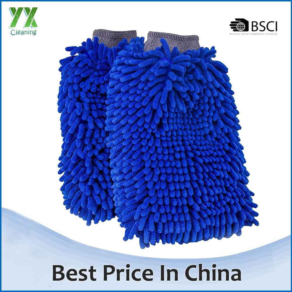 Absorbent Double-Sided Microfiber Chenille Wash Cleaning Mitt Glove