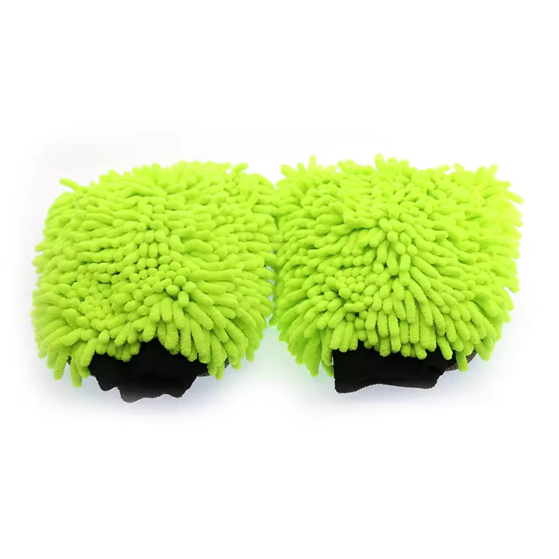 Single Side Microfiber Chenille wash gloves for Auto Detailing