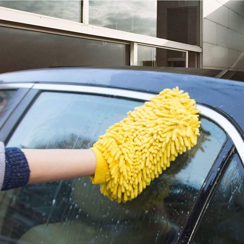 20x30cm Double Side Chenille Noodles Microfiber Wash Mitt Cleaning Glove Pad for Car Detailing Auto Detailing House Cleaning