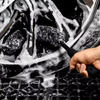 2PCS Long Handle premium microfiber car detailing wheel cleaning brush rim hub brush