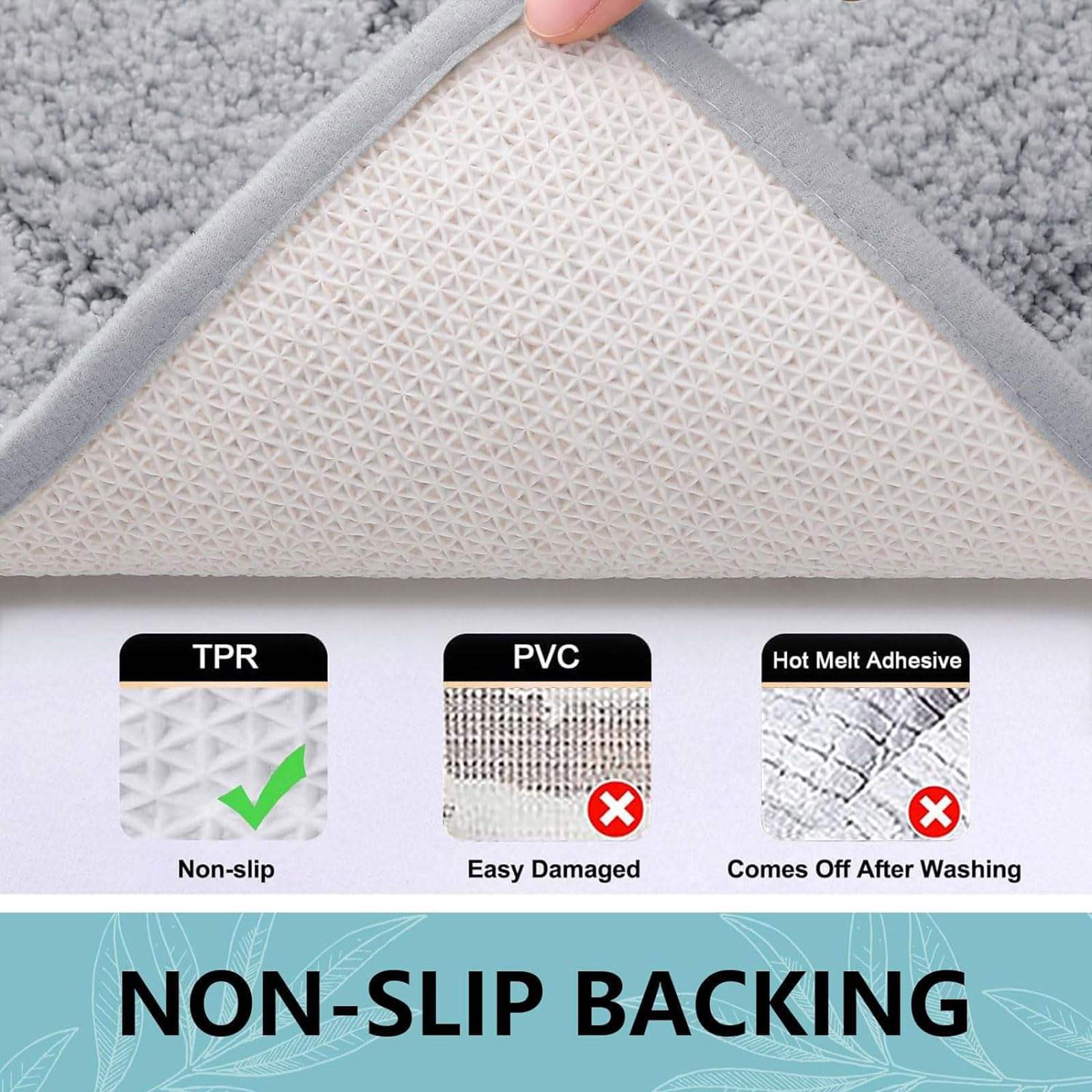 Microfiber Bath Mat Quick Dry Soft Slip Anti Bath Rugs Super Shaggy Foot Rug Bathroom Mat Floor Carpet