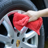 Edgeless Microfiber Cleaning Towel 450gsm 16*16 inch Blue Gray Orange Glass Wash Rag Detailing Drying Car Wash Microfiber Towel