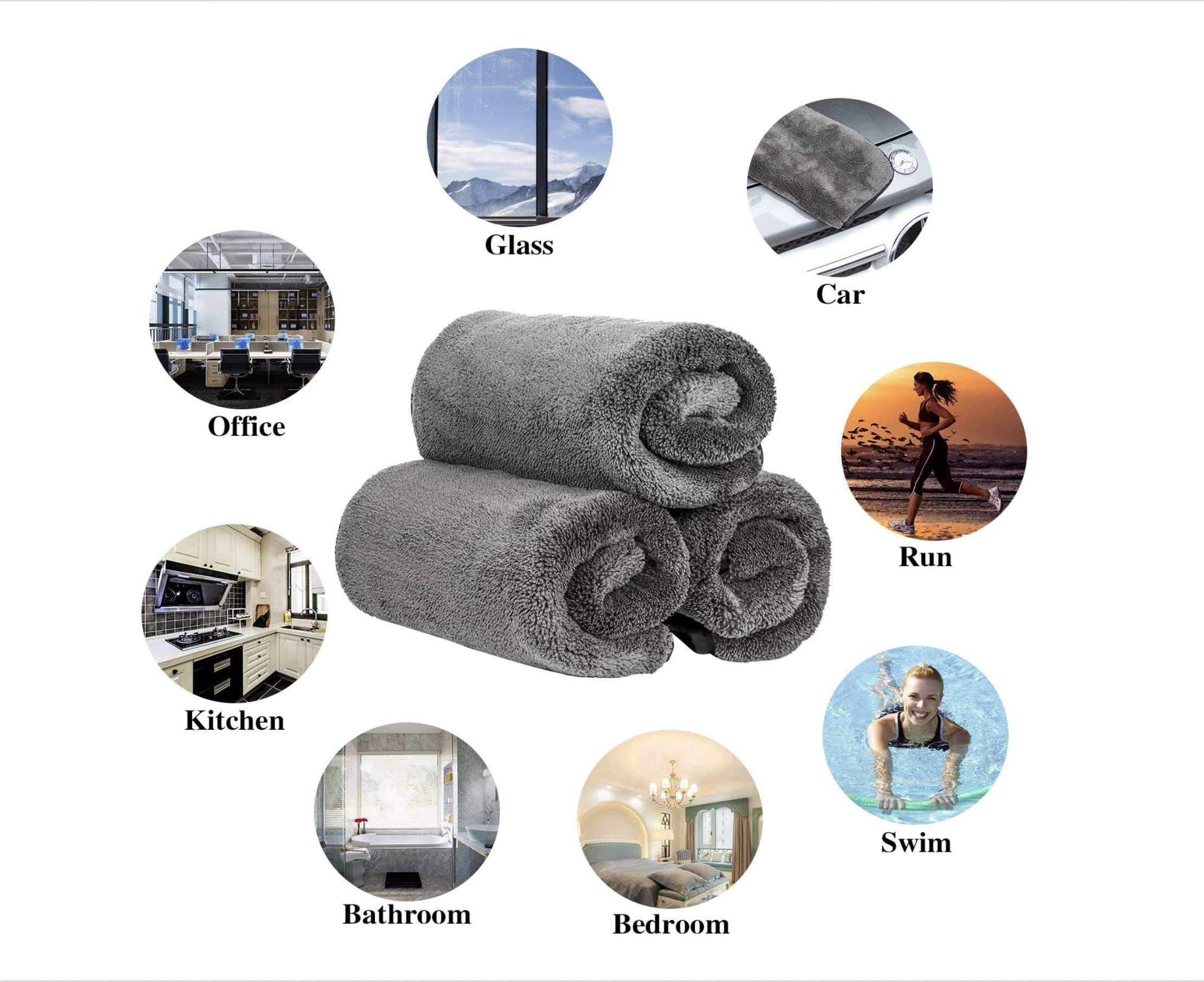Coral Fleece Absorbent Car wash Towel 36*24inch 800gsm Custom Logo Microfiber Towel Car Drying Towels