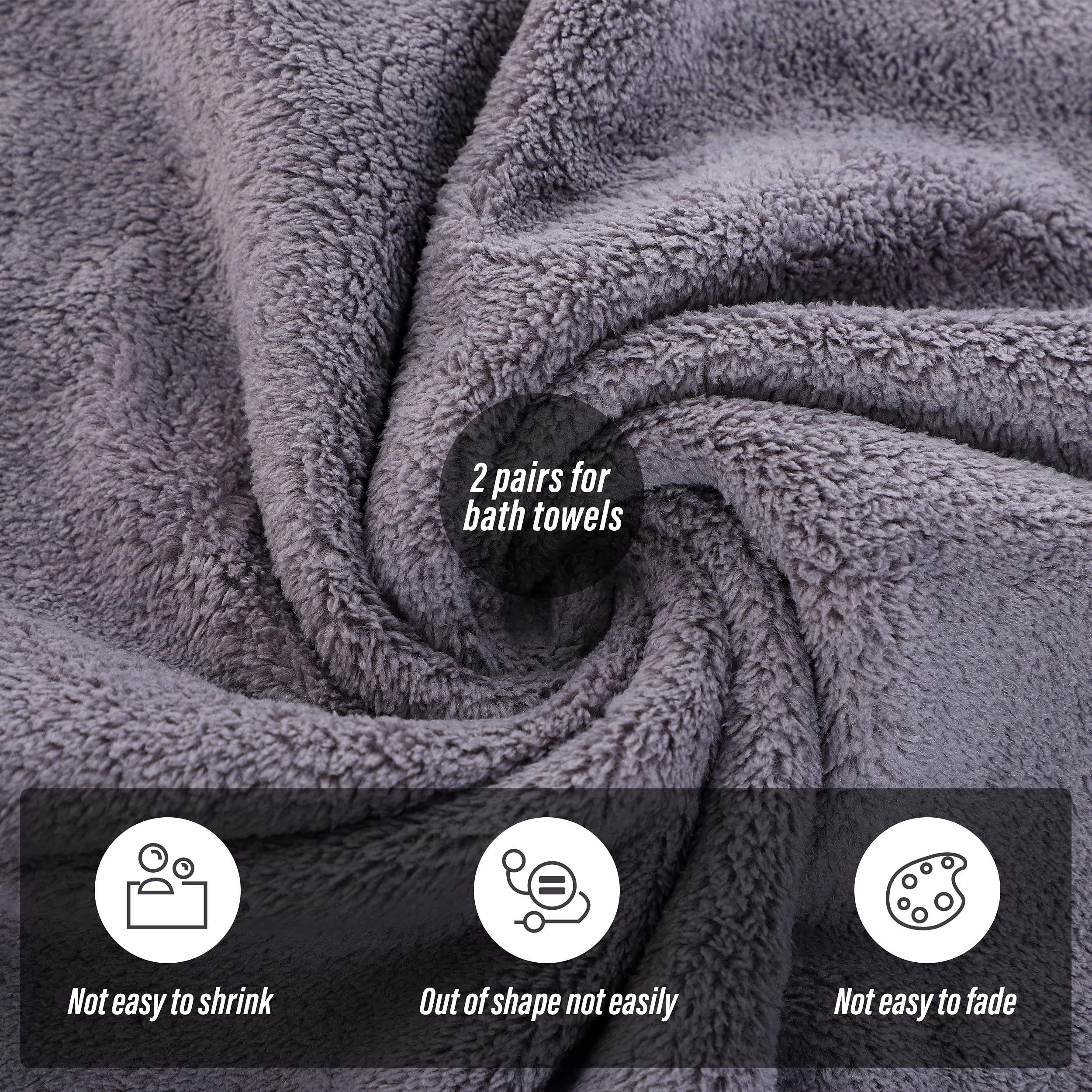 Microfiber Coral Velvet Highly Absorbent Towels Multipurpose Use as Bath Fitness Bathroom Shower