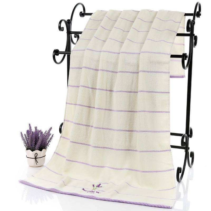 3pcs/Set Luxury Lavender 100% Cotton Purple White Towel Set Toalhas De Banho 1pc Bath Towel Brand 2pc Face Towel Bathroom