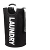 Custom Logo Collapsible Oxford Fabric Laundry Hamper Foldable Canvas Bathroom Cloth Basket Handles Storage Washing Box Home