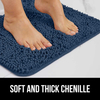 Chenille Bath Rugs Extra Soft and Absorbent Microfiber Rug Non-Slip Runner Carpet for Tub Bathroom Washing Machine Shower Mat