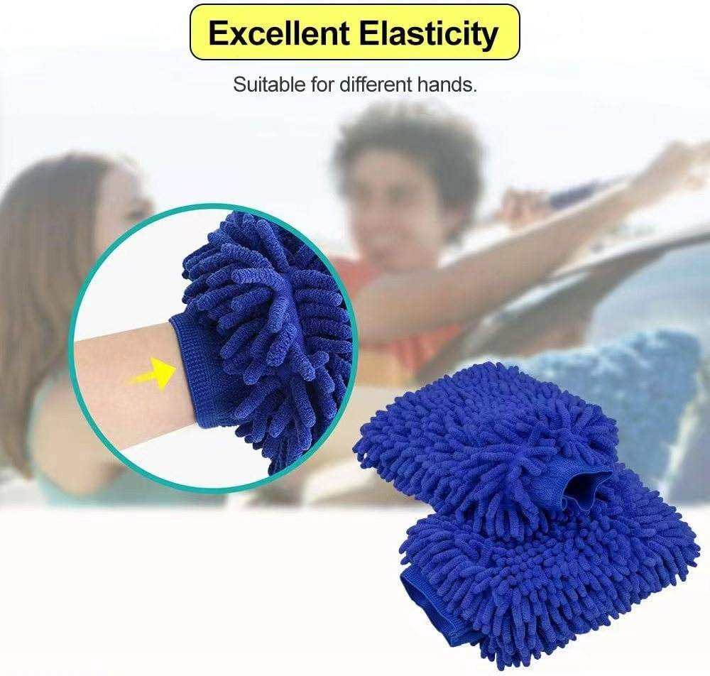 Wholesale Multicolor Car Wash Drying Cleaning Cloth Auto Clean Mitts Glove Car Hand Soft Towel Microfiber for Car Care
