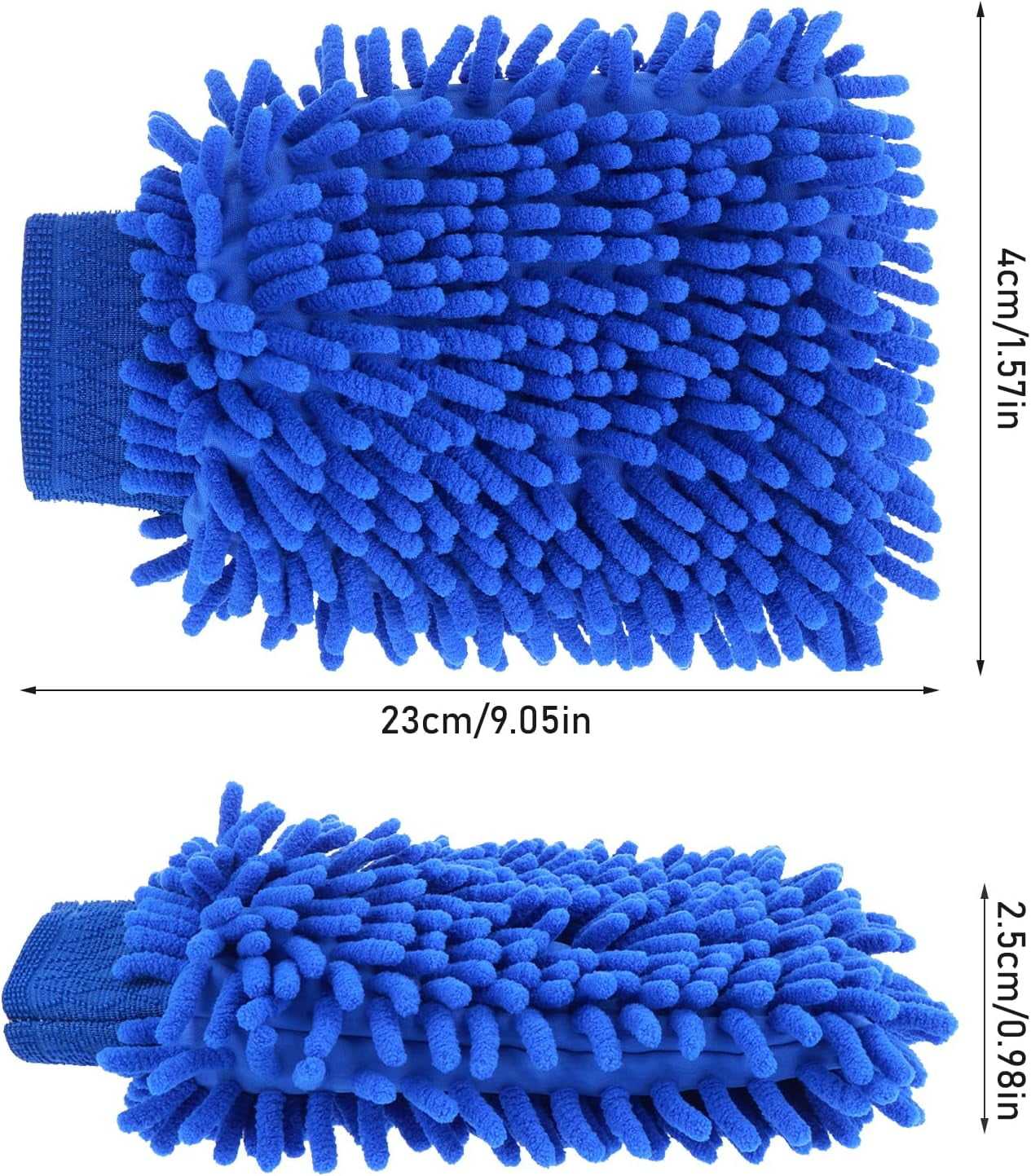 Custom Logo Microfiber Car Washing Mitt Chenille Microfibre Car Wash Accessories Cleaning Mitt Gloves Microfiber