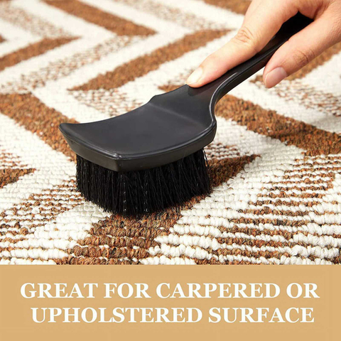 Car Wheel Cleaning Brush Horse Hair Cleaning Brush Auto Detailing Brush for Car Seat Wheel Carpet with Long Handle