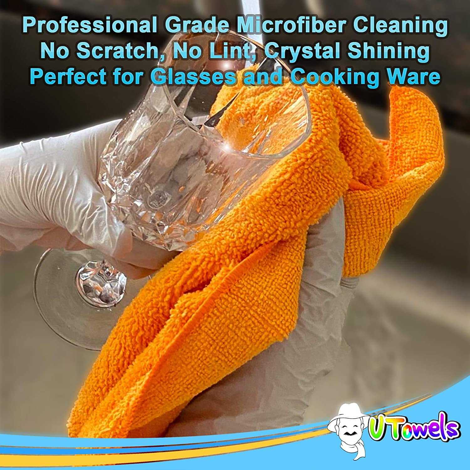 Custom Microfiber Quick-Dry Cleaning Cloth Knitted Technique Absorbent Window Cleaning Towel for Home and Car Use