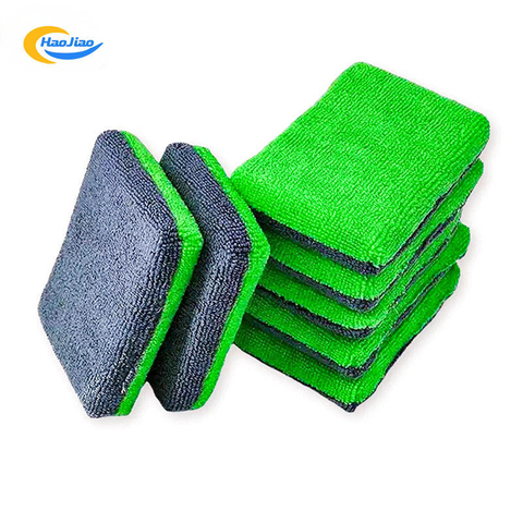 Ultra Soft Microfiber Car Wax Applicator Pad Round Waxing Sponge with Finger Pocket for Applying Wax Buffer Pad